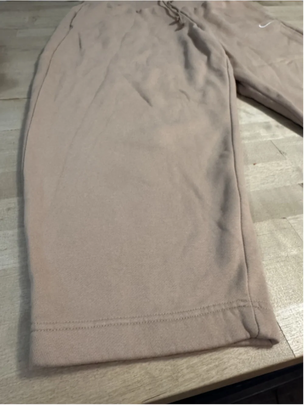 Nike Fleece High-Waisted Joggers Womens Sz XL Tan Ankle Sweatpant